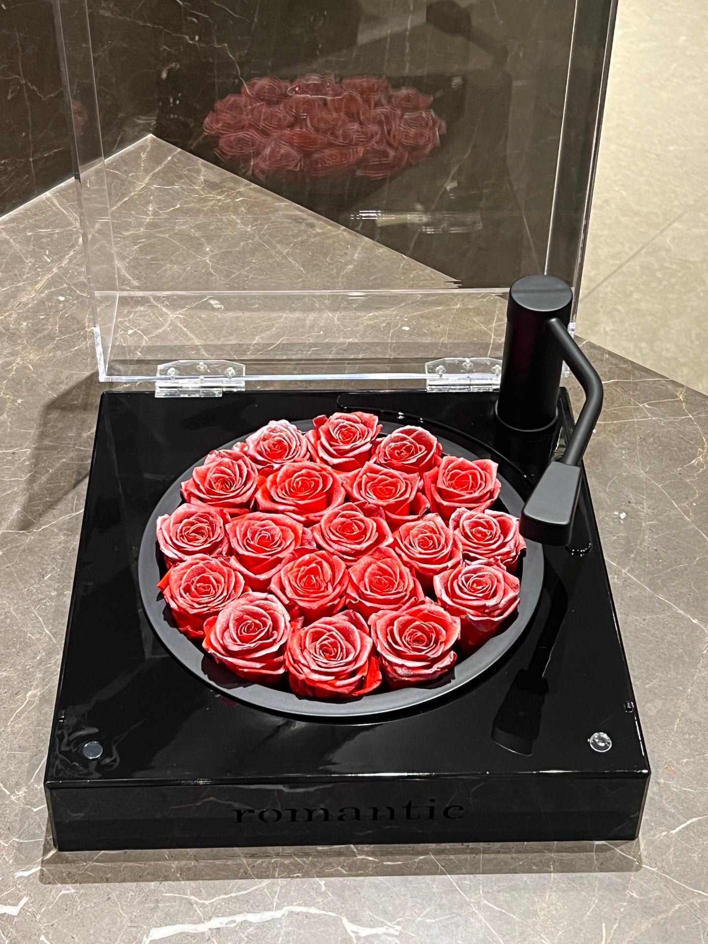 Luxury Glass Dome Bluetooth Speaker with Eternal Rose - Proposal Gift for Girlfriend