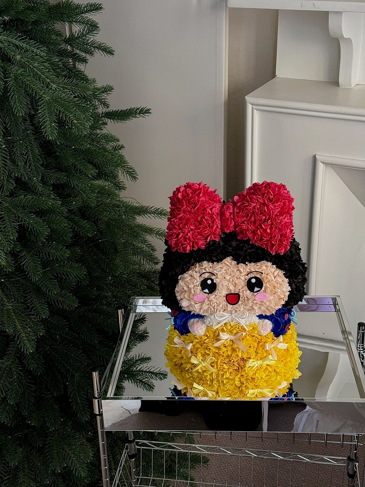 Valentine's Day Christmas gift preserved flowers pamper little princess gift handmade flower doll gift for girlfriend send bestie