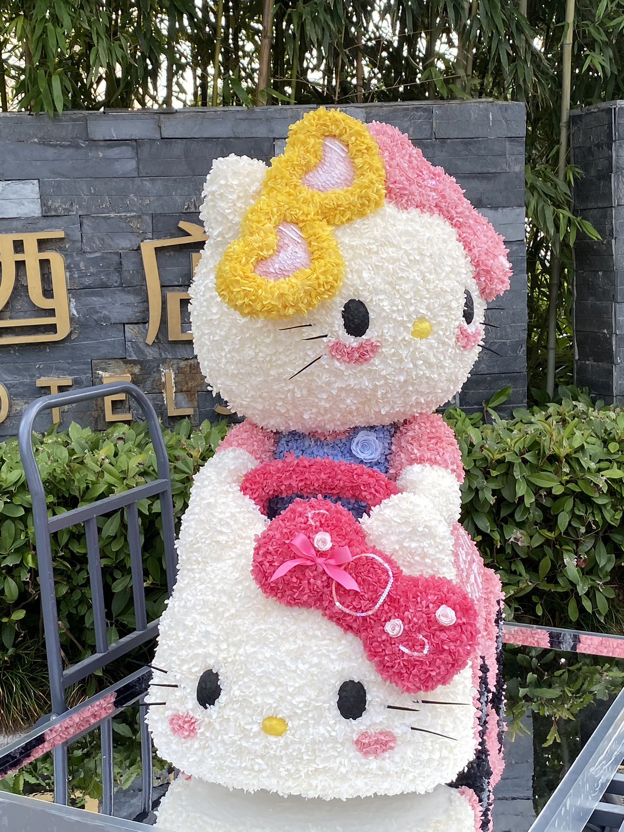 Preserved Flower Craft Hello Kitty Doll - Cute Perpetual Bloom Toy, Perfect for Hello Kitty Collectors