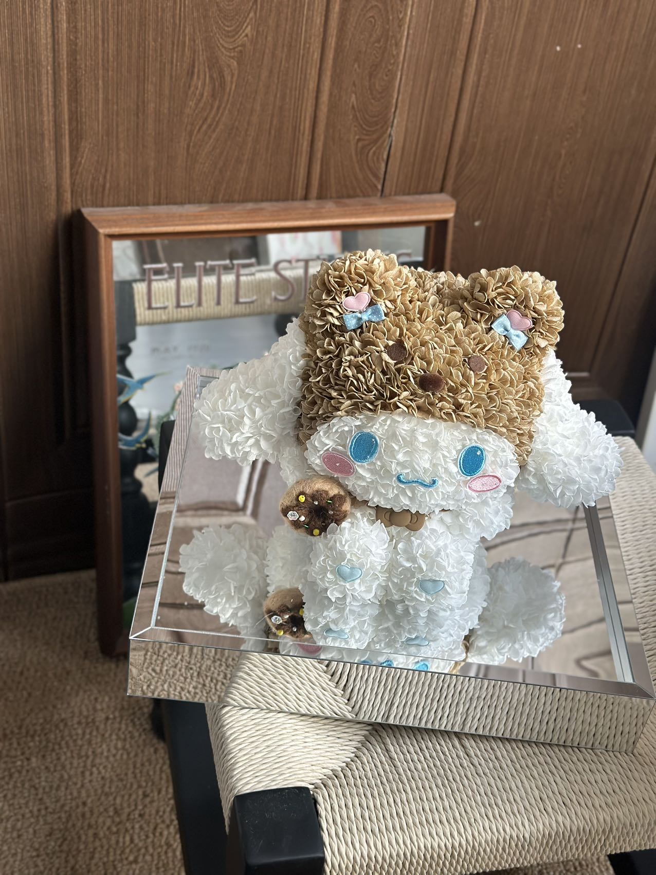 Fashion preserved flower hydrangea cute rabbit gift birthday gift commemorative gift for girlfriend