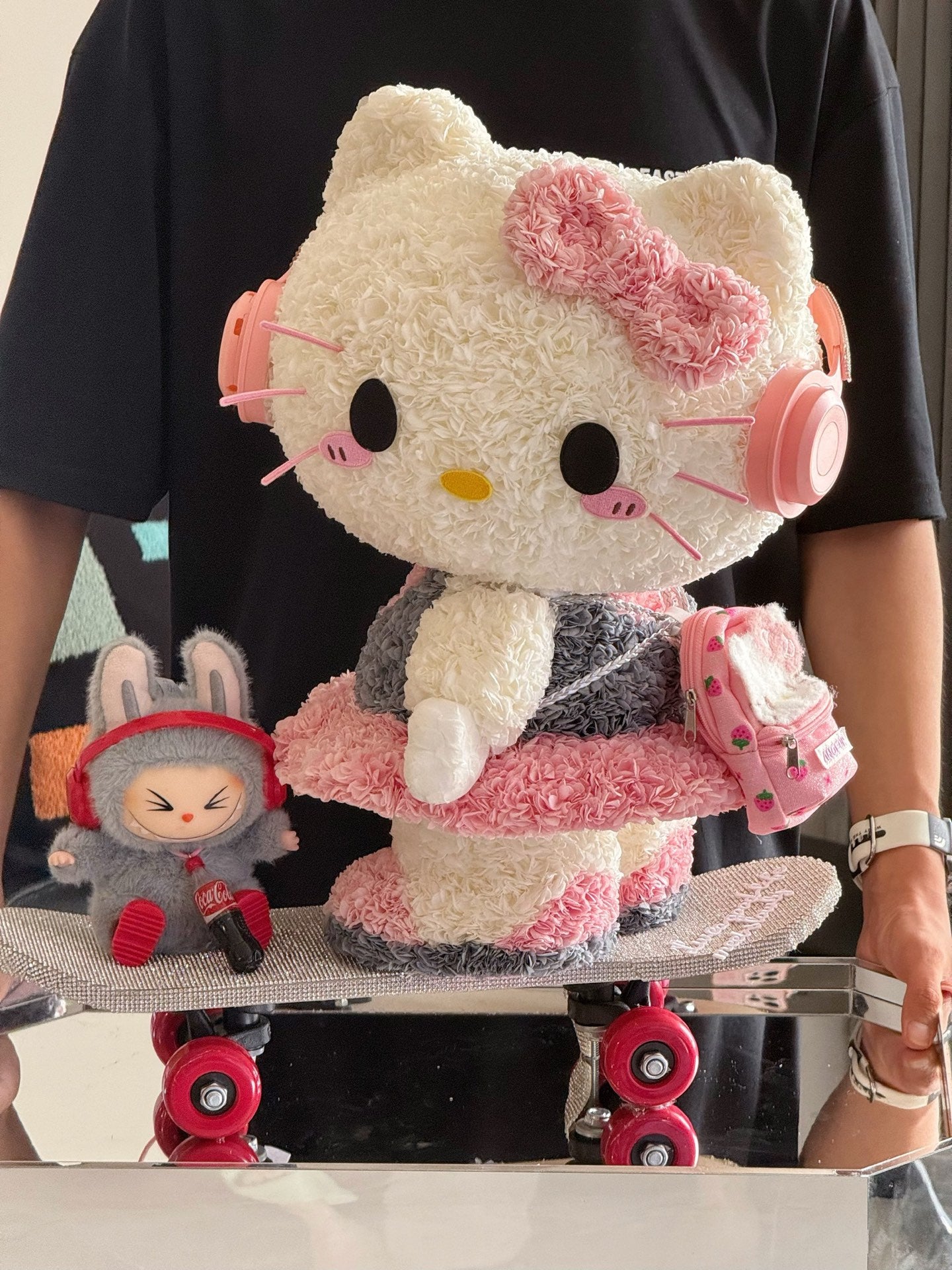 Hello Kitty Preserved Flower Doll - Long-Lasting Floral Plush, Perfect Birthday/Anniversary Gift
