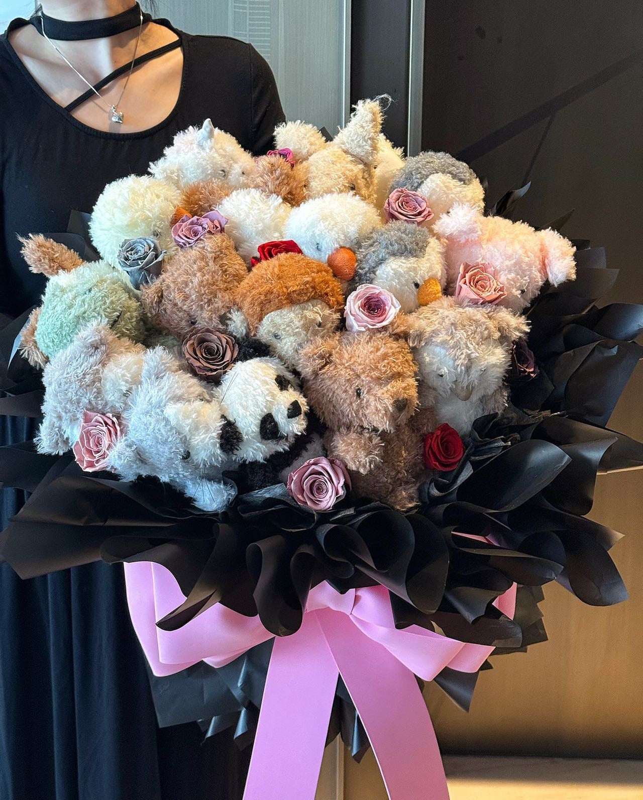 Comfort doll immortal rose gift box real flower immortal flower luxury birthday gift wedding proposal anniversary gift Valentine's Day gift Mother's Day gift