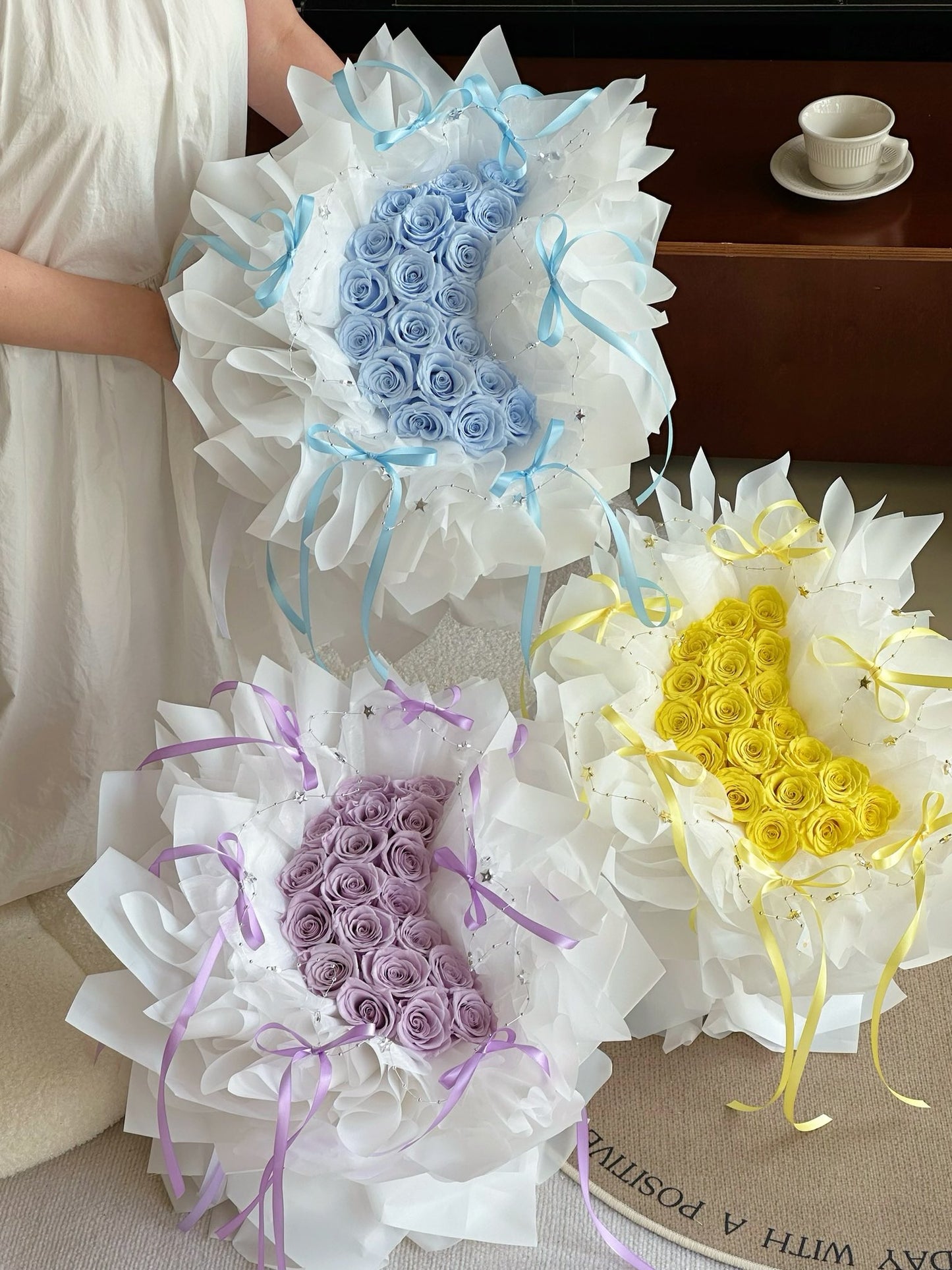 Preserved Flower Bouquet Preserved Rose Gift Box Real Flower Preserved Flower Luxury Birthday Gift Wedding Proposal Anniversary Gift Valentine's Day Gift Mother's Day Gift