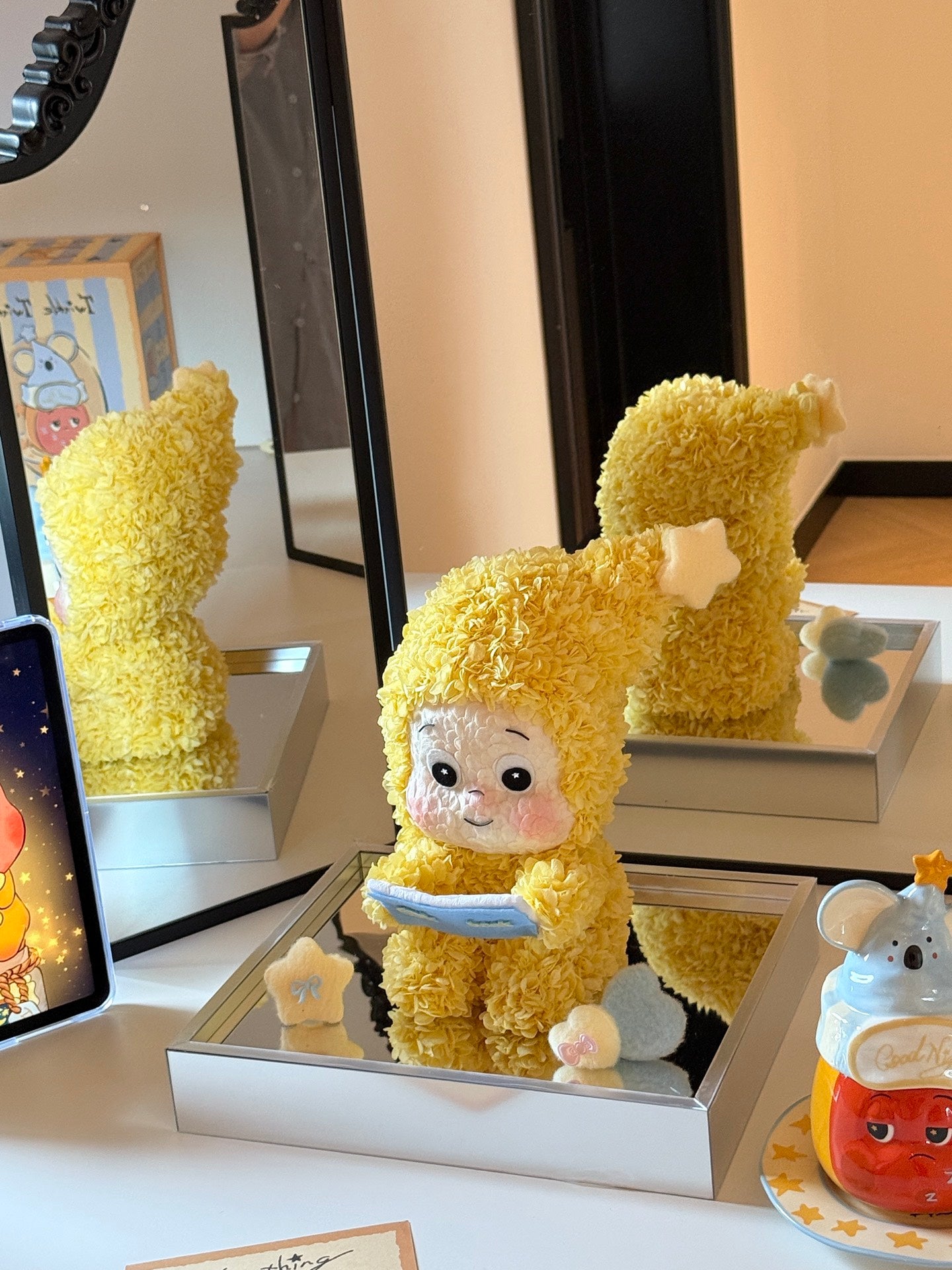 New preserved flower dolls star people ornaments everlasting flower hydrangea cute light luxury gift