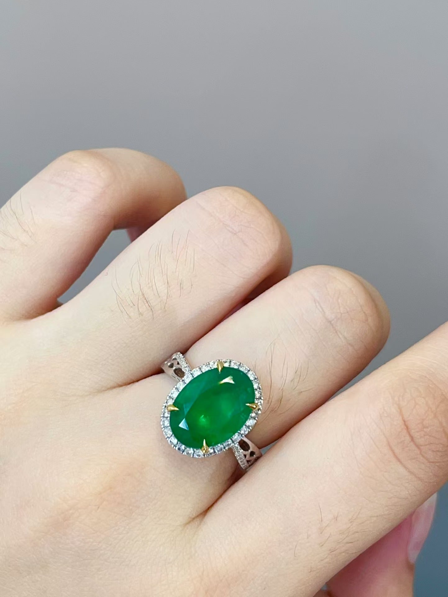 4.7ct natural emerald ring pendant,