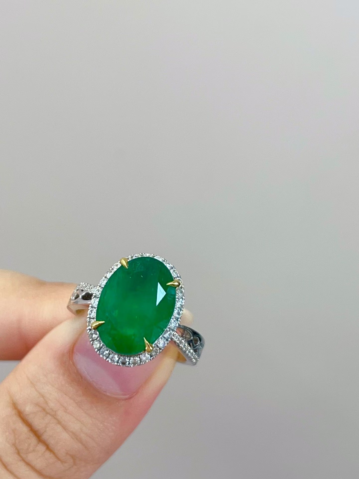 4.7ct natural emerald ring pendant,