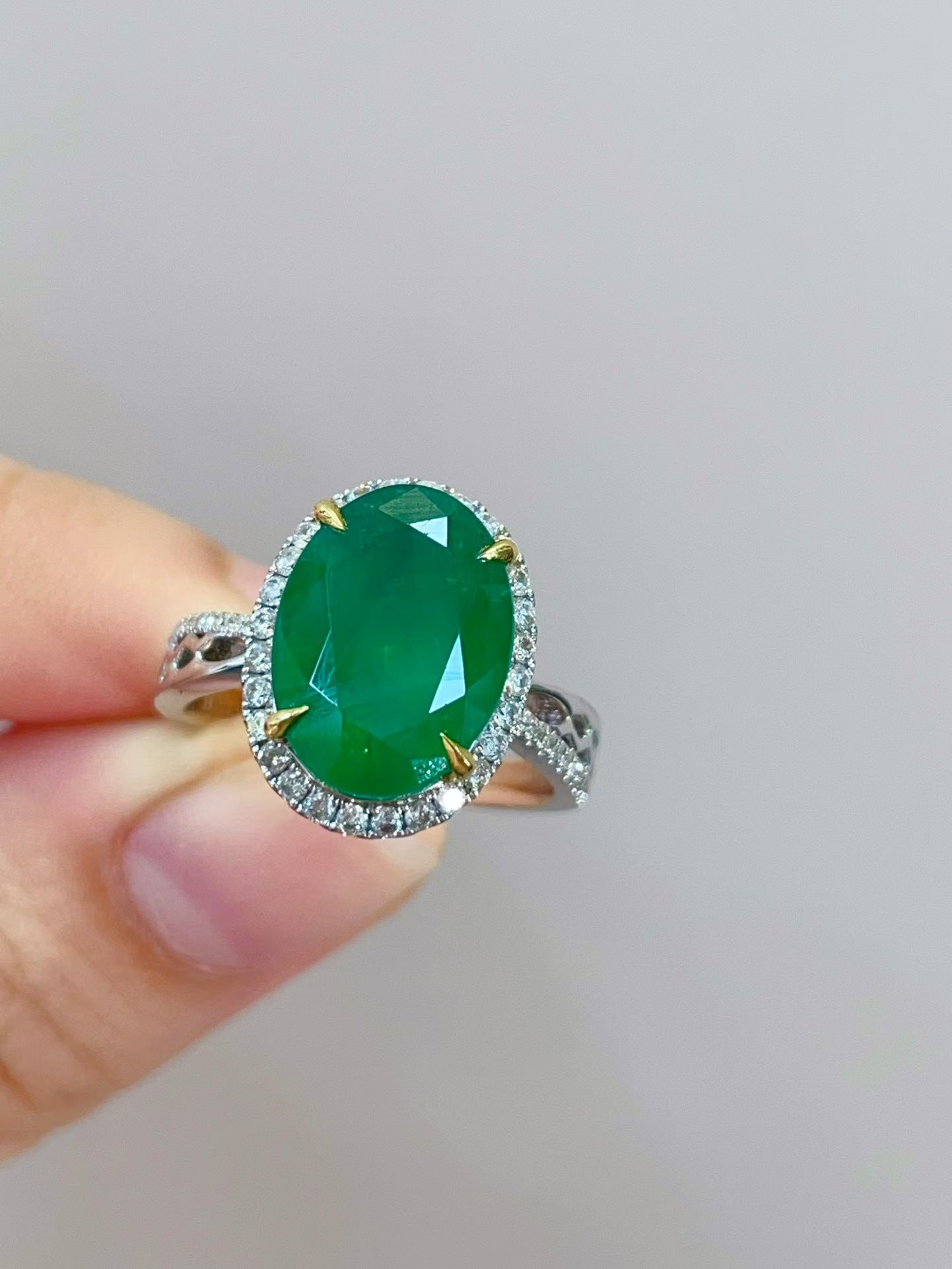 4.7ct natural emerald ring pendant,