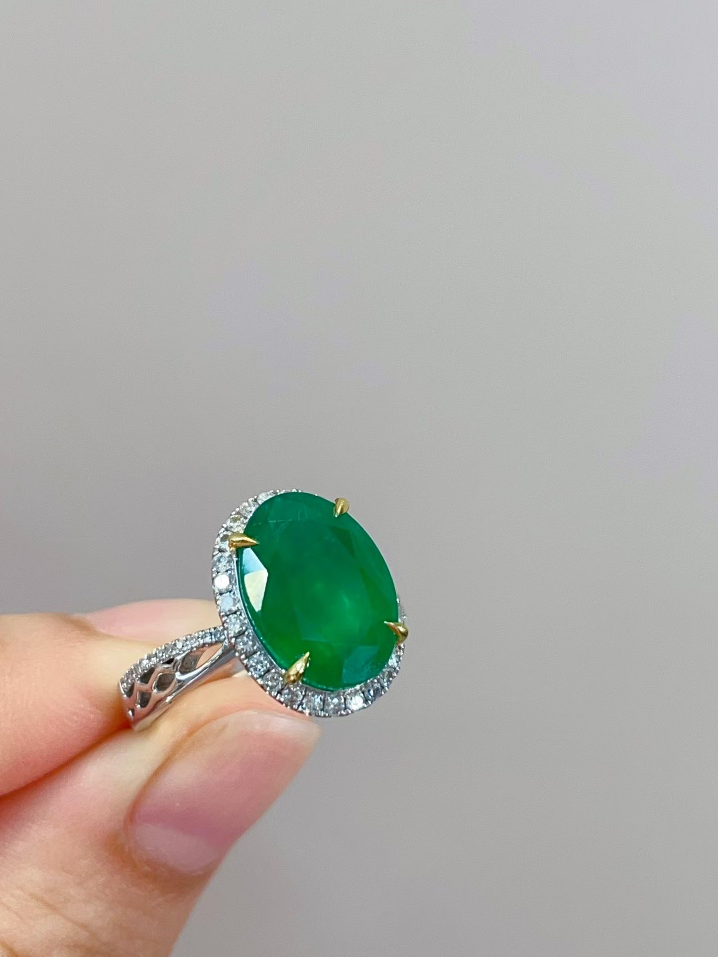 4.7ct natural emerald ring pendant,