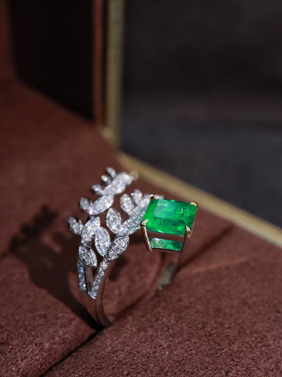 18K gold Colombian emerald ring💍