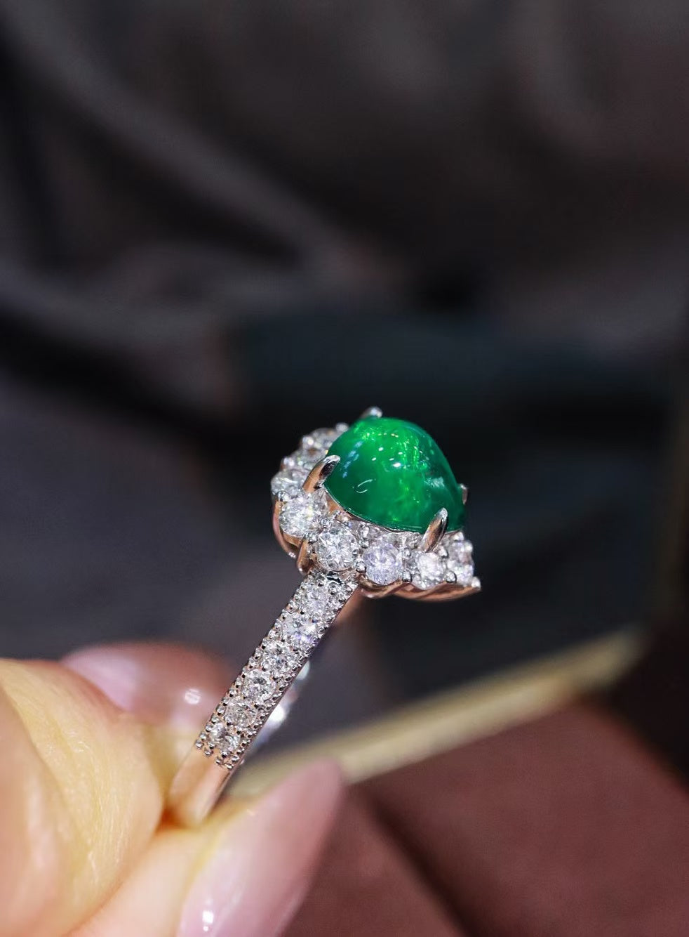 18K gold emerald ring💍