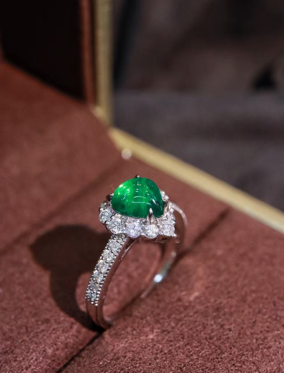 18K gold emerald ring💍