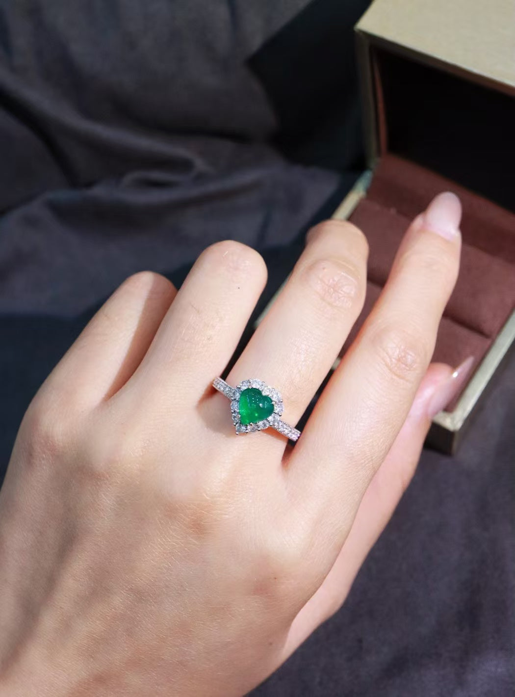 18K gold emerald ring💍