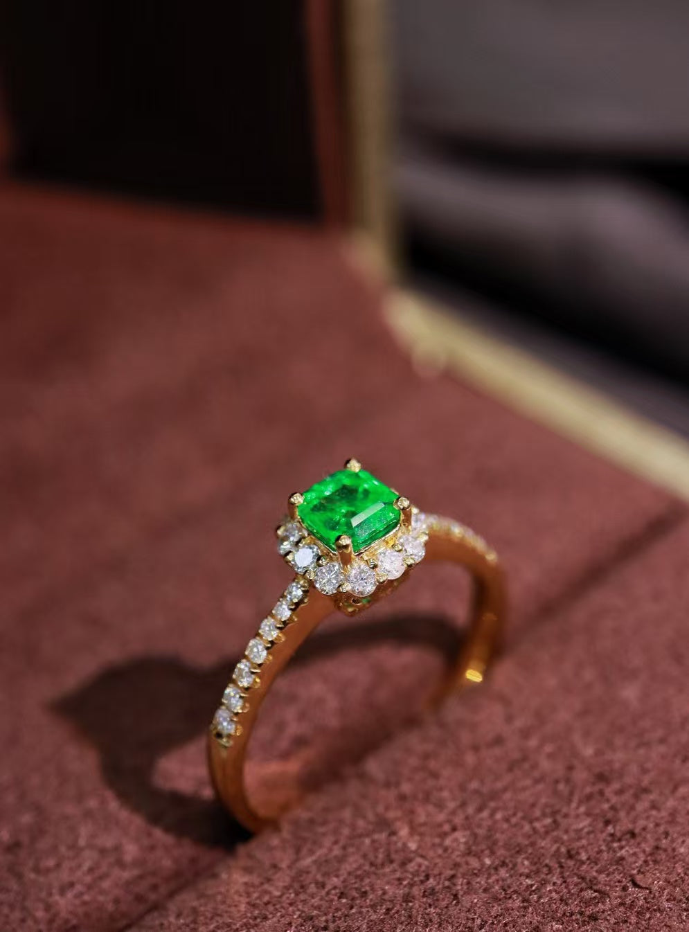 18K natural emerald ring💍