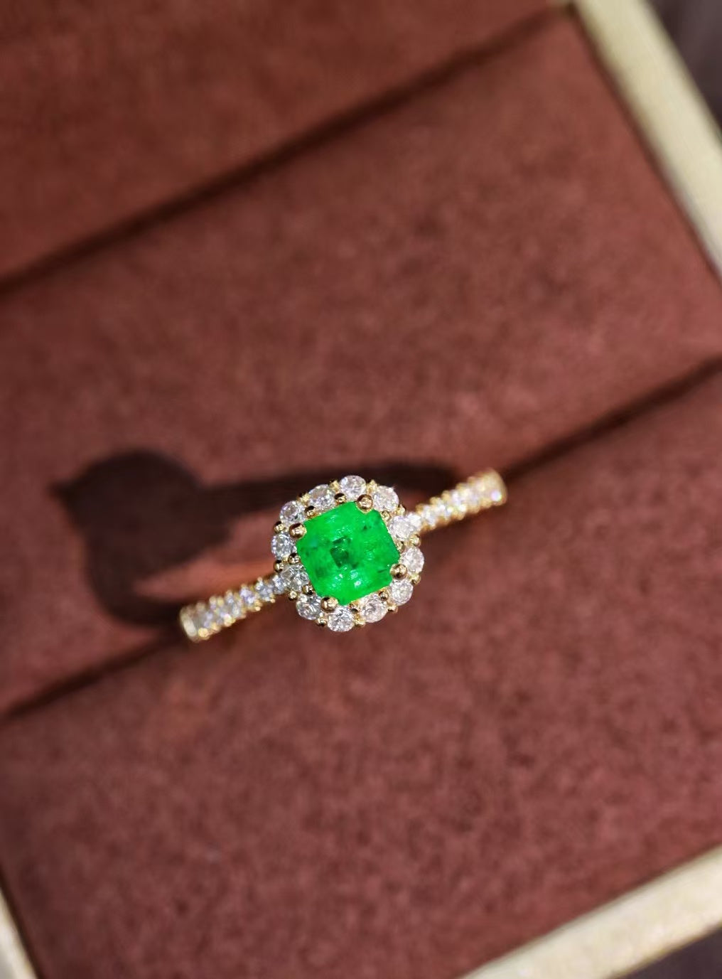 18K natural emerald ring💍