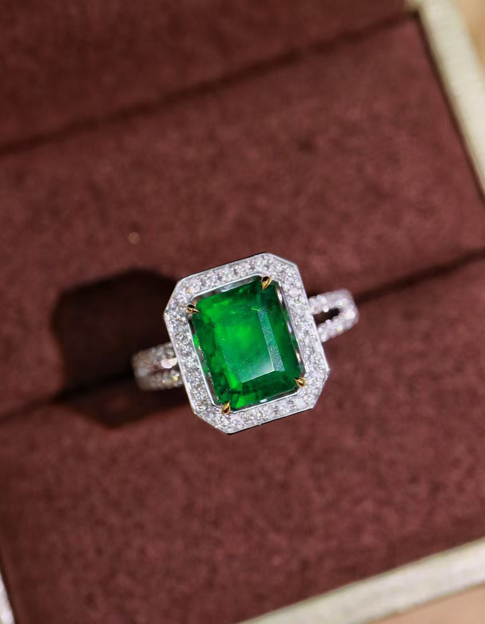 18K natural emerald ring💍