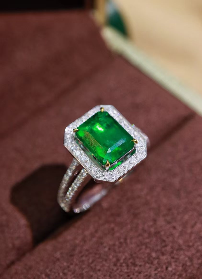 18K natural emerald ring💍