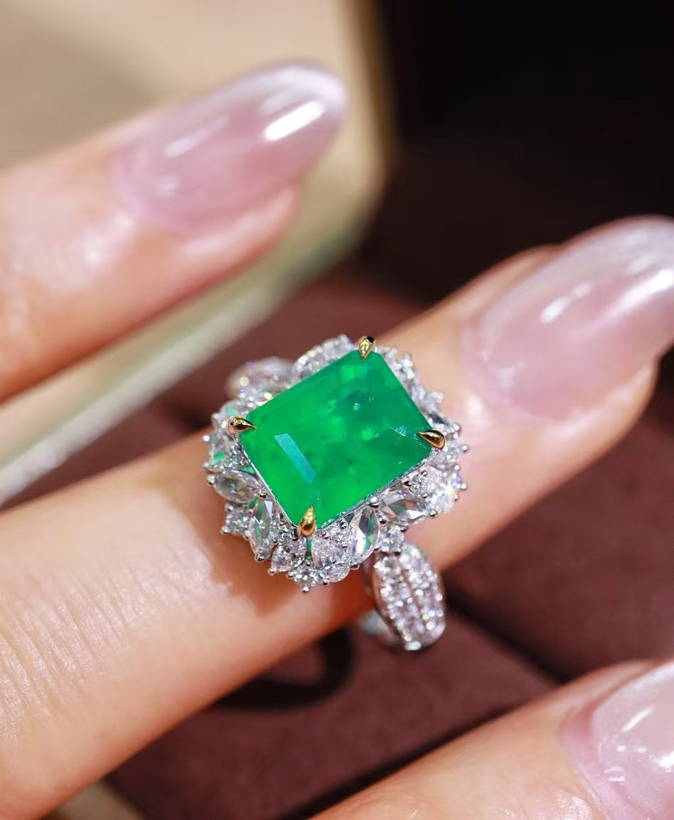 18K natural emerald ring💍