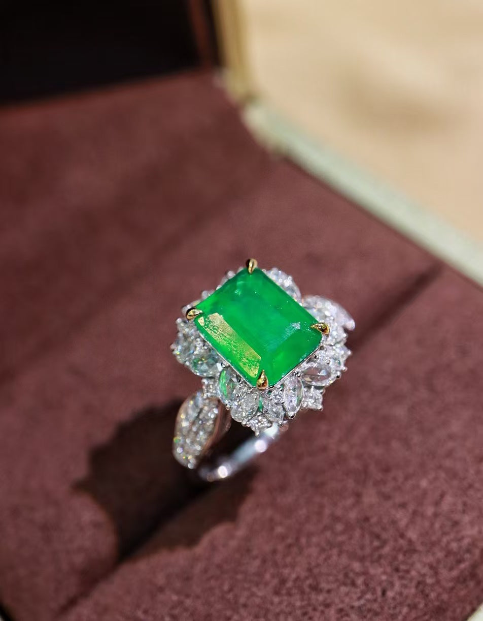 18K natural emerald ring💍