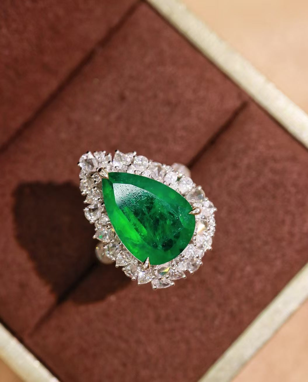 18K natural emerald ring💍