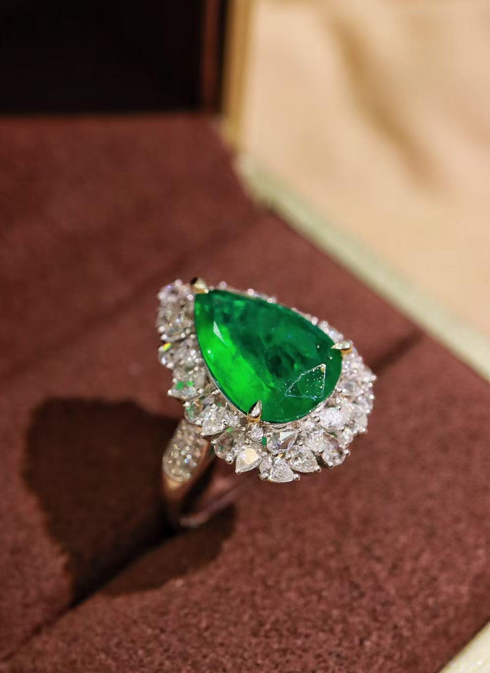 18K natural emerald ring💍