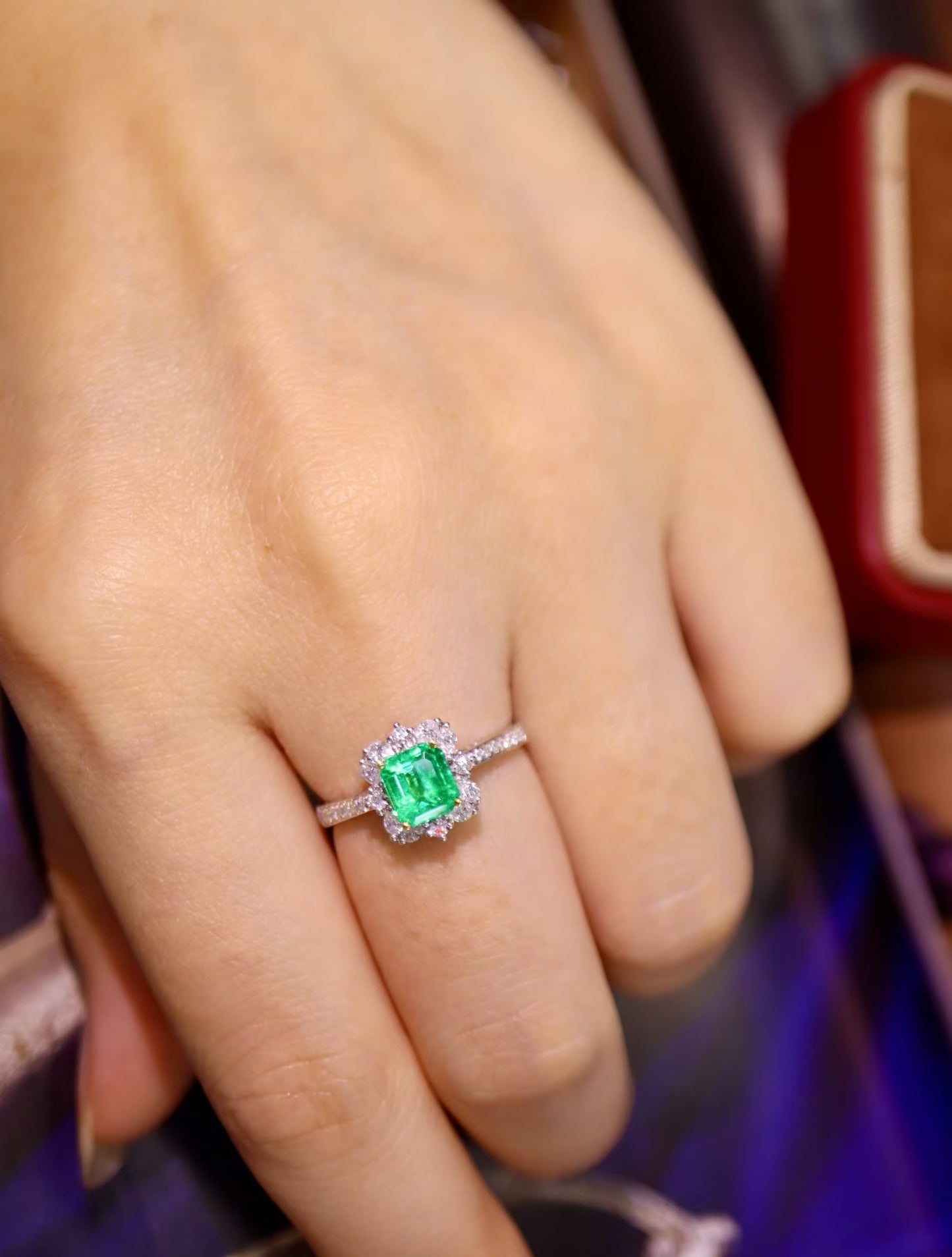 18K gold Colombian emerald ring💍