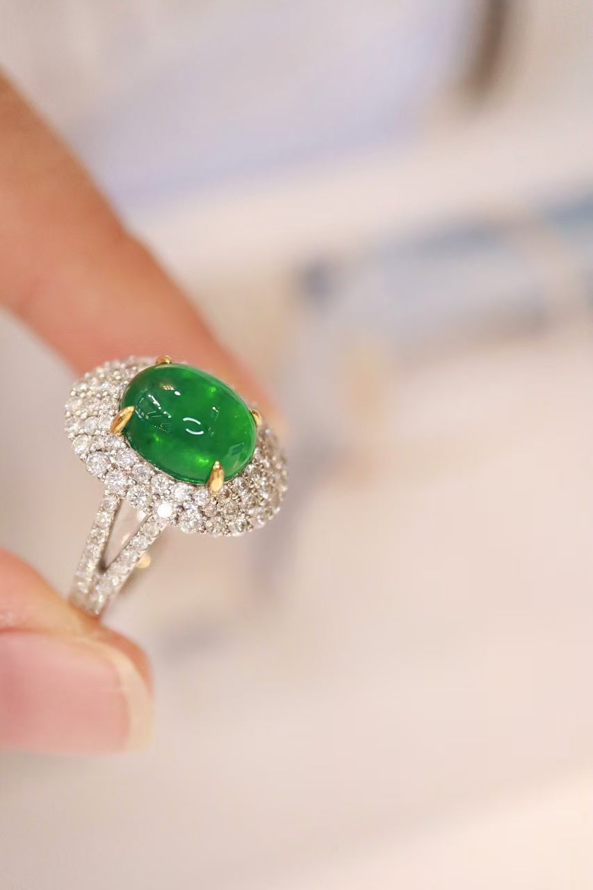 18k emerald ring VVG.