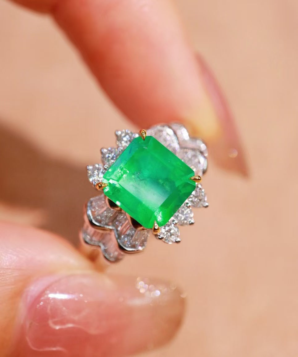 18K natural emerald ring💍