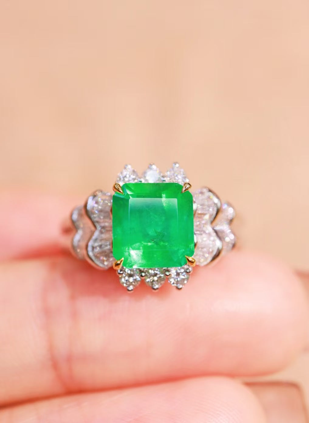 18K natural emerald ring💍