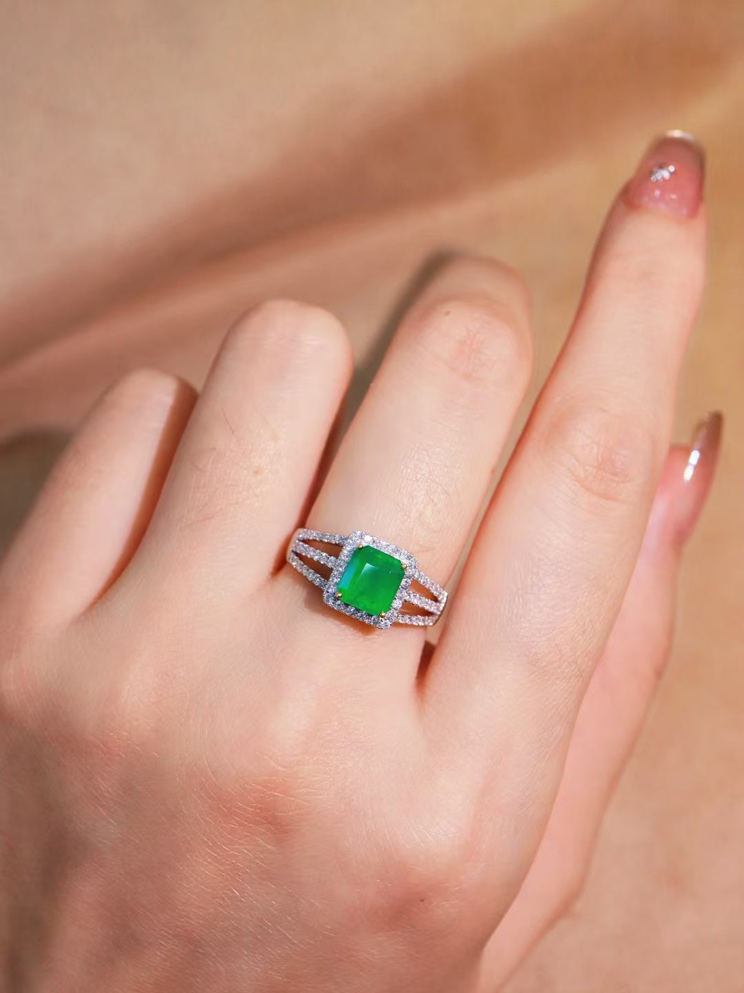 18K gold Colombian emerald ring💍