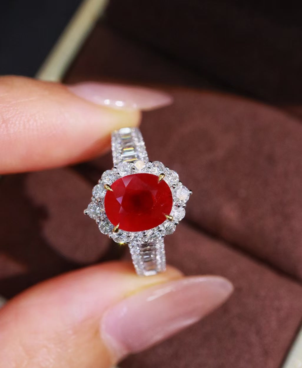 18K gold Burmese ruby ring💍