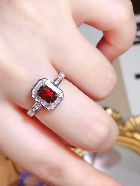 Unheated ruby ring💍"Pigeon Blood" pigeon blood red!