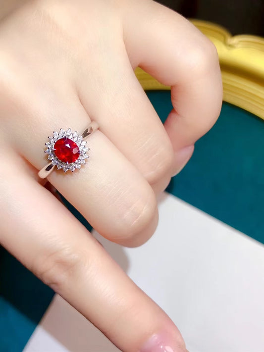 Unheated ruby ring💍Pigeon Blood Pigeon Blood Red!