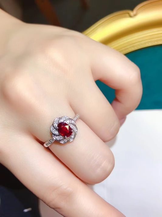 Unheated ruby ring💍Pigeon Blood Pigeon Blood Red!