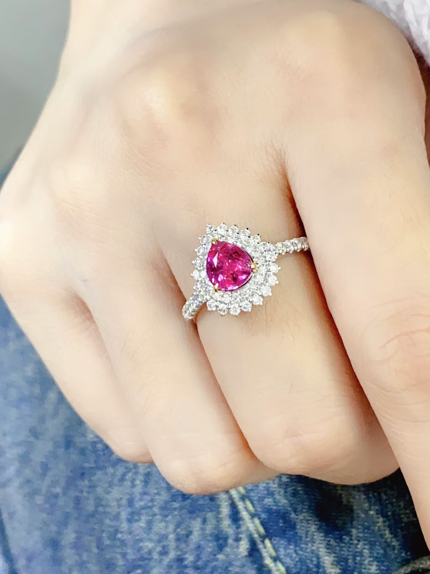 High-quality unheated ruby ring💍