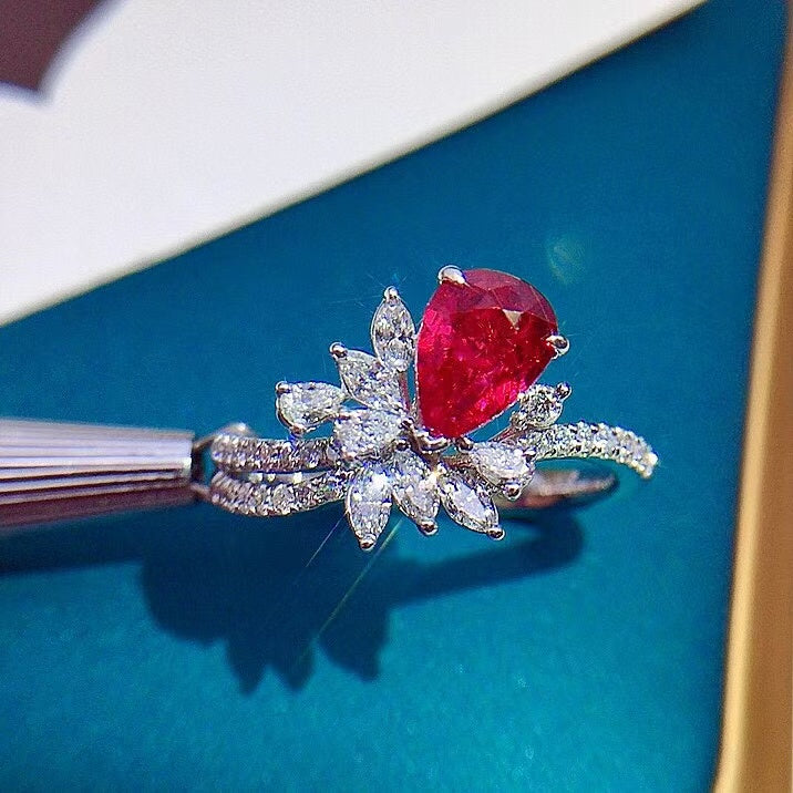 High-quality unheated ruby ring💍