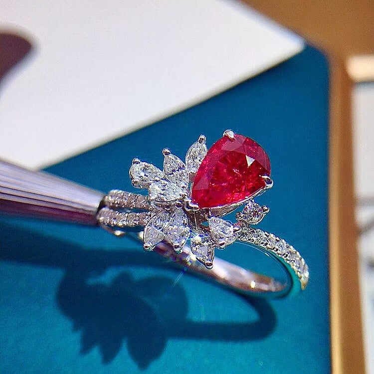 High-quality unheated ruby ring💍