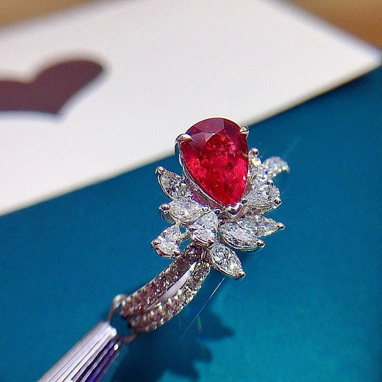 High-quality unheated ruby ring💍