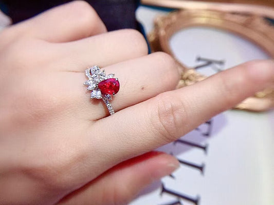 High-quality unheated ruby ring💍