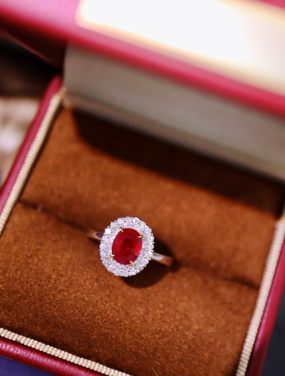 18K gold Myanmar ruby ring💍