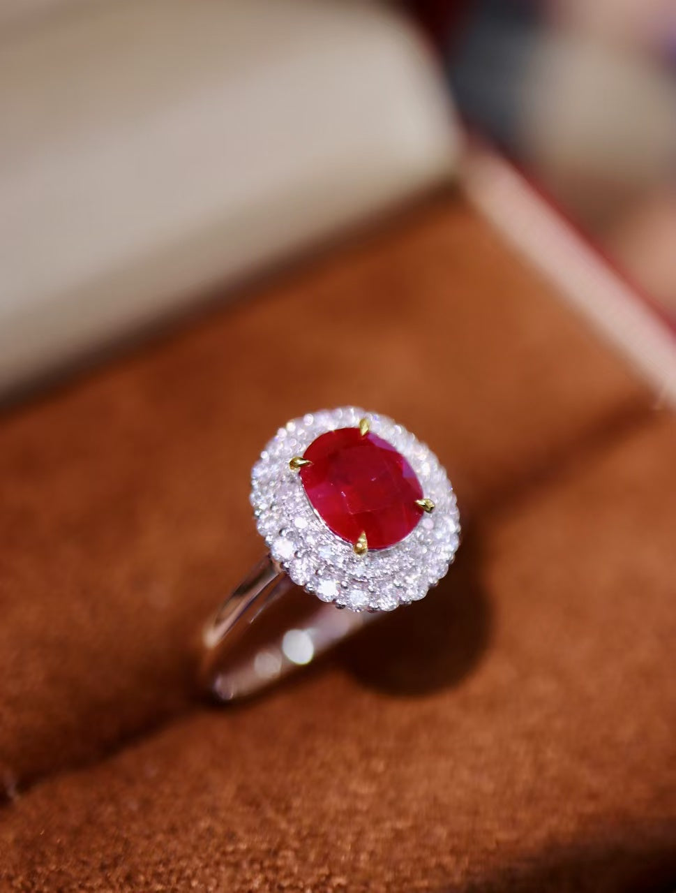 18K gold Myanmar ruby ring💍