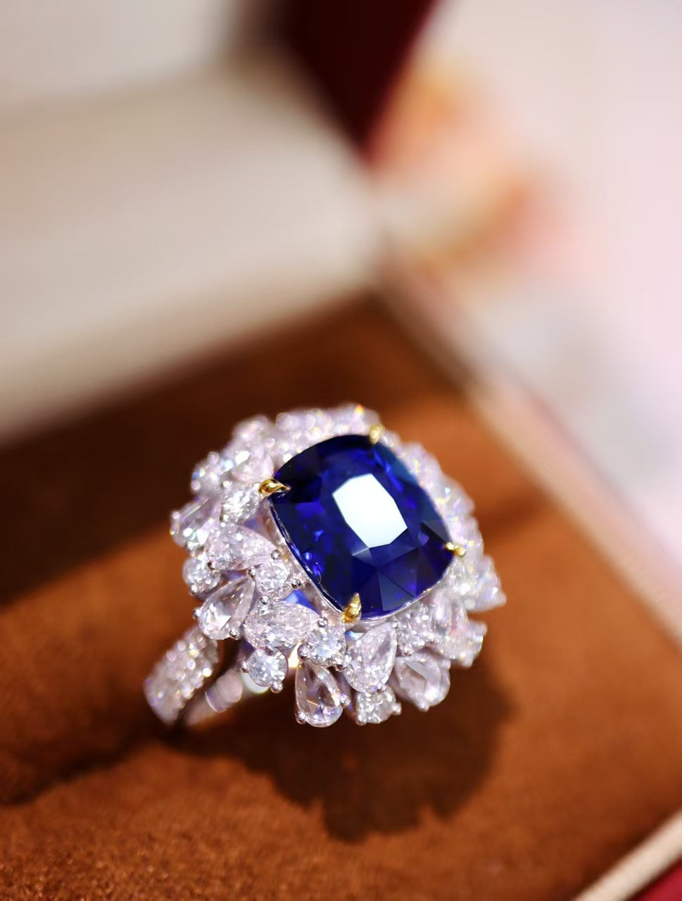 18K gold natural sapphire ring💍