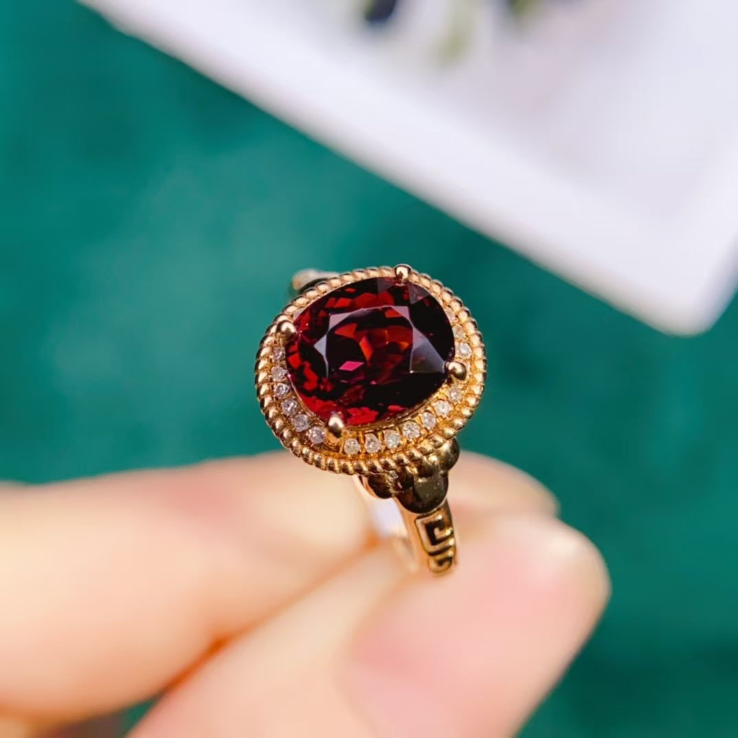 Today's sharing | 18k gold champagne tourmaline tourmaline ring💍