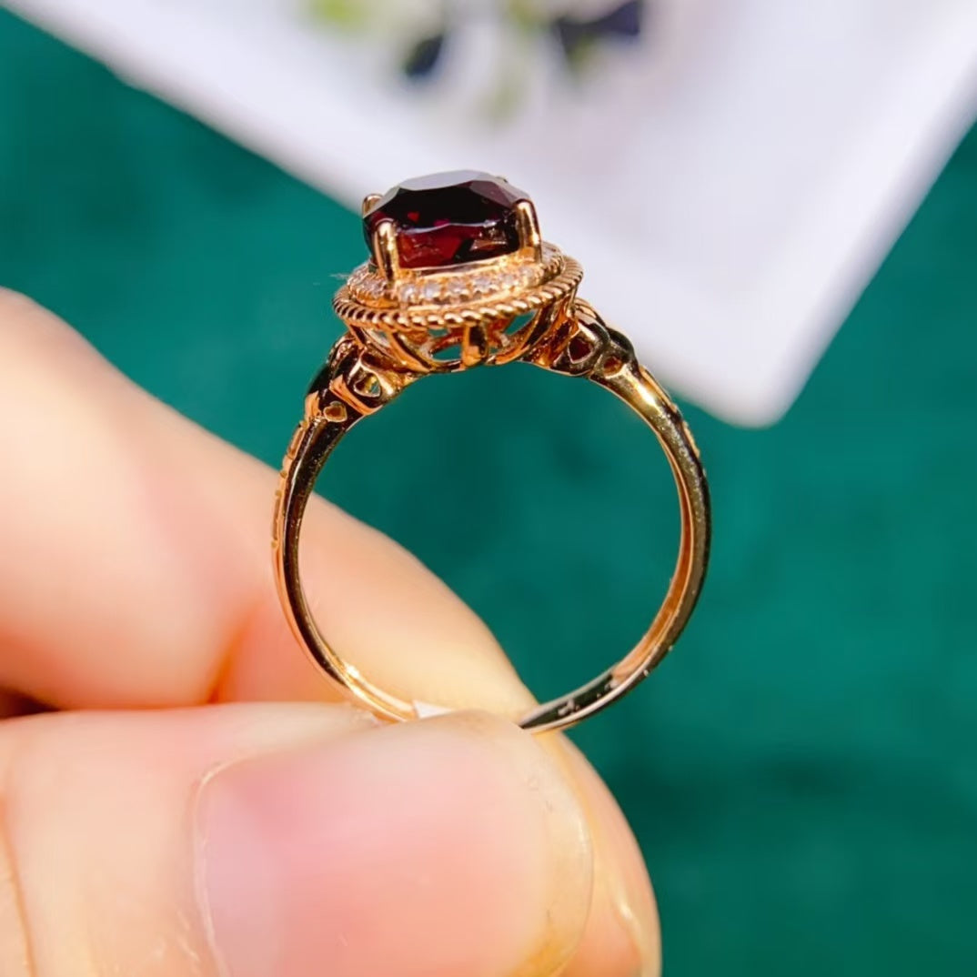 Today's sharing | 18k gold champagne tourmaline tourmaline ring💍