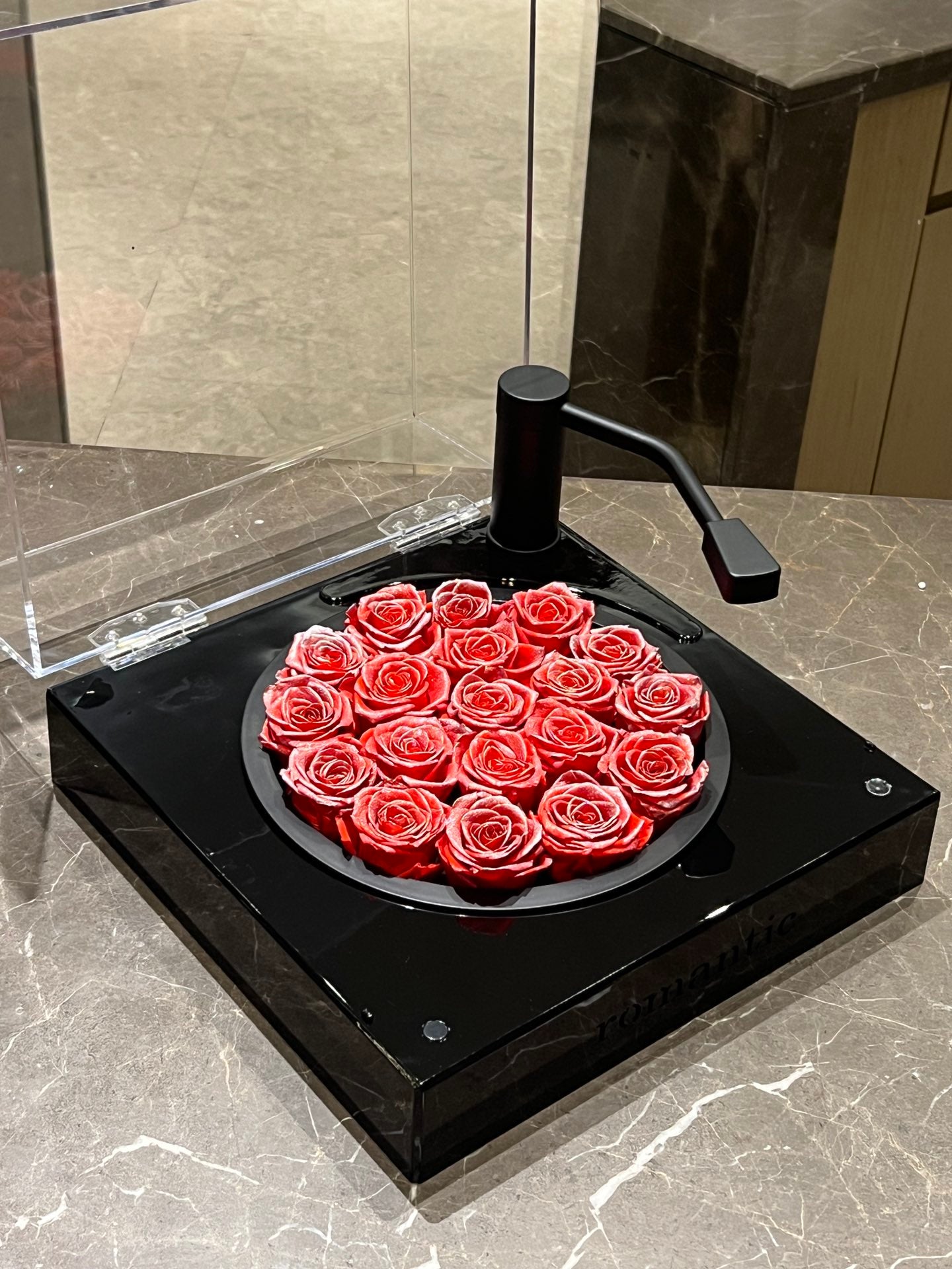 Luxury Glass Dome Bluetooth Speaker with Eternal Rose - Proposal Gift for Girlfriend