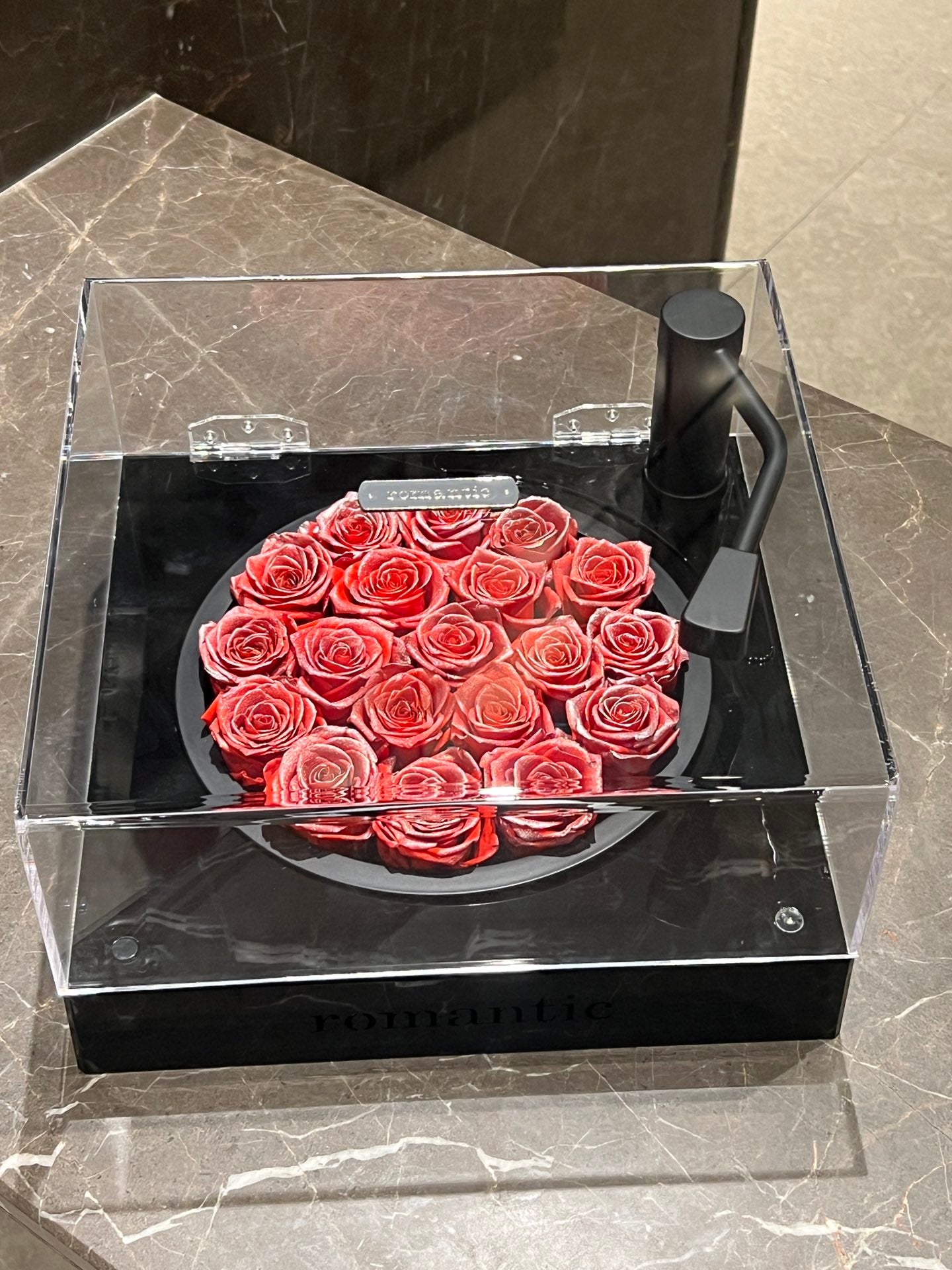 Luxury Glass Dome Bluetooth Speaker with Eternal Rose - Proposal Gift for Girlfriend