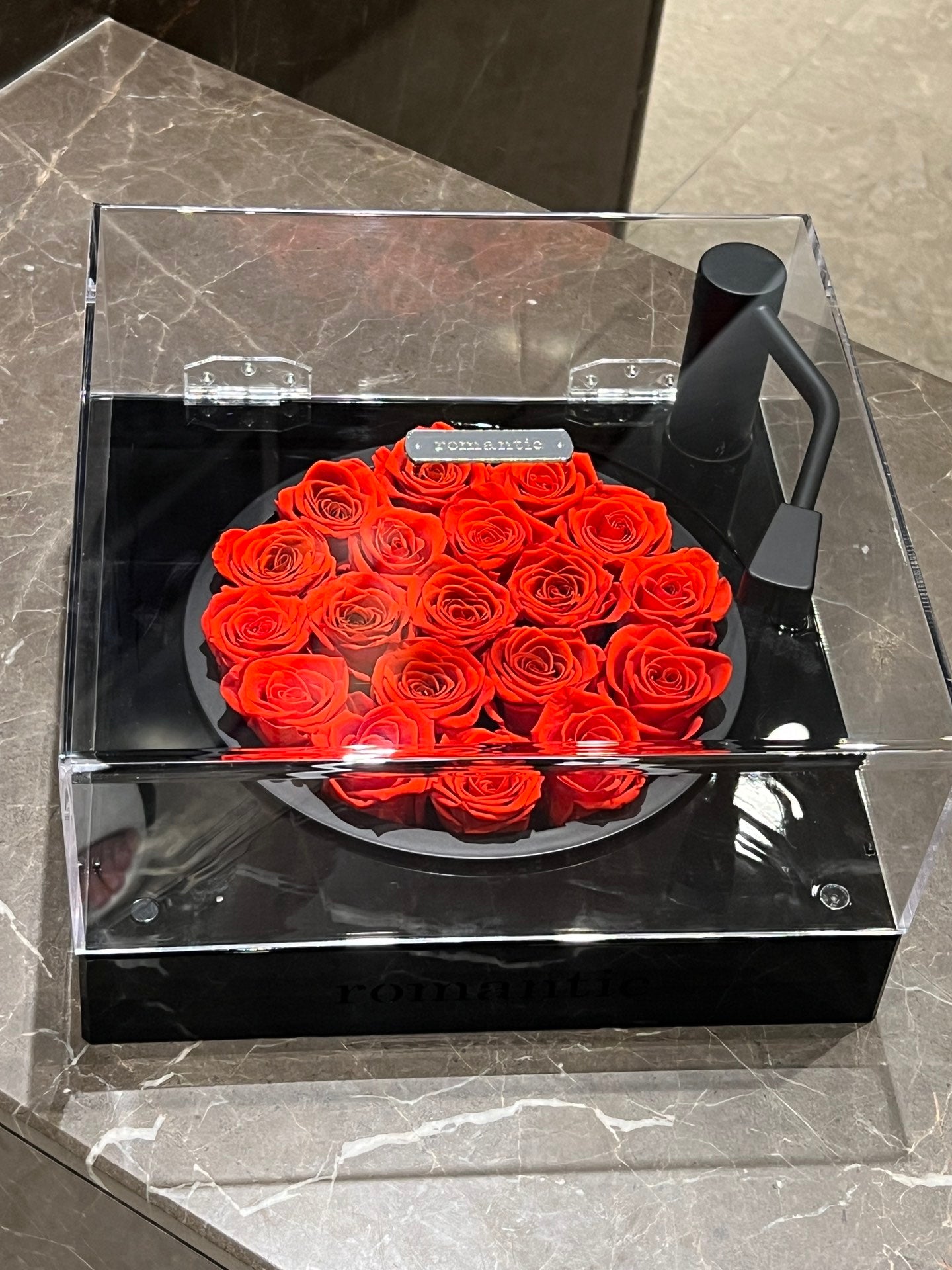 Preserved Flower Eternal Rose Romantic Bluetooth Music Box with Preserved Red Roses - I Love You Gift Birthday Gift for Girlfriend