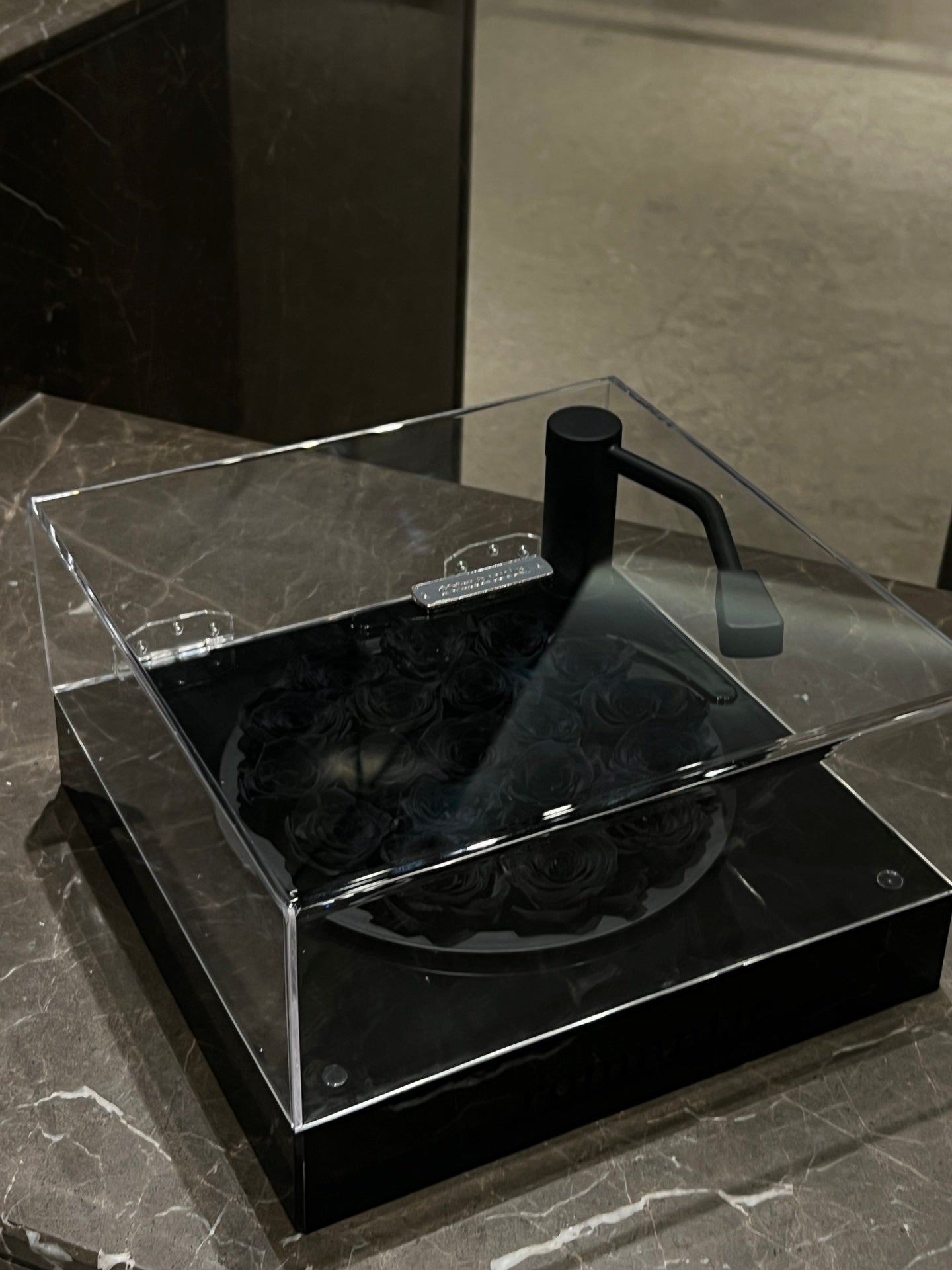 Unique Bluetooth Speaker Gift Set Featuring a Real Preserved Rose in Heart Shape