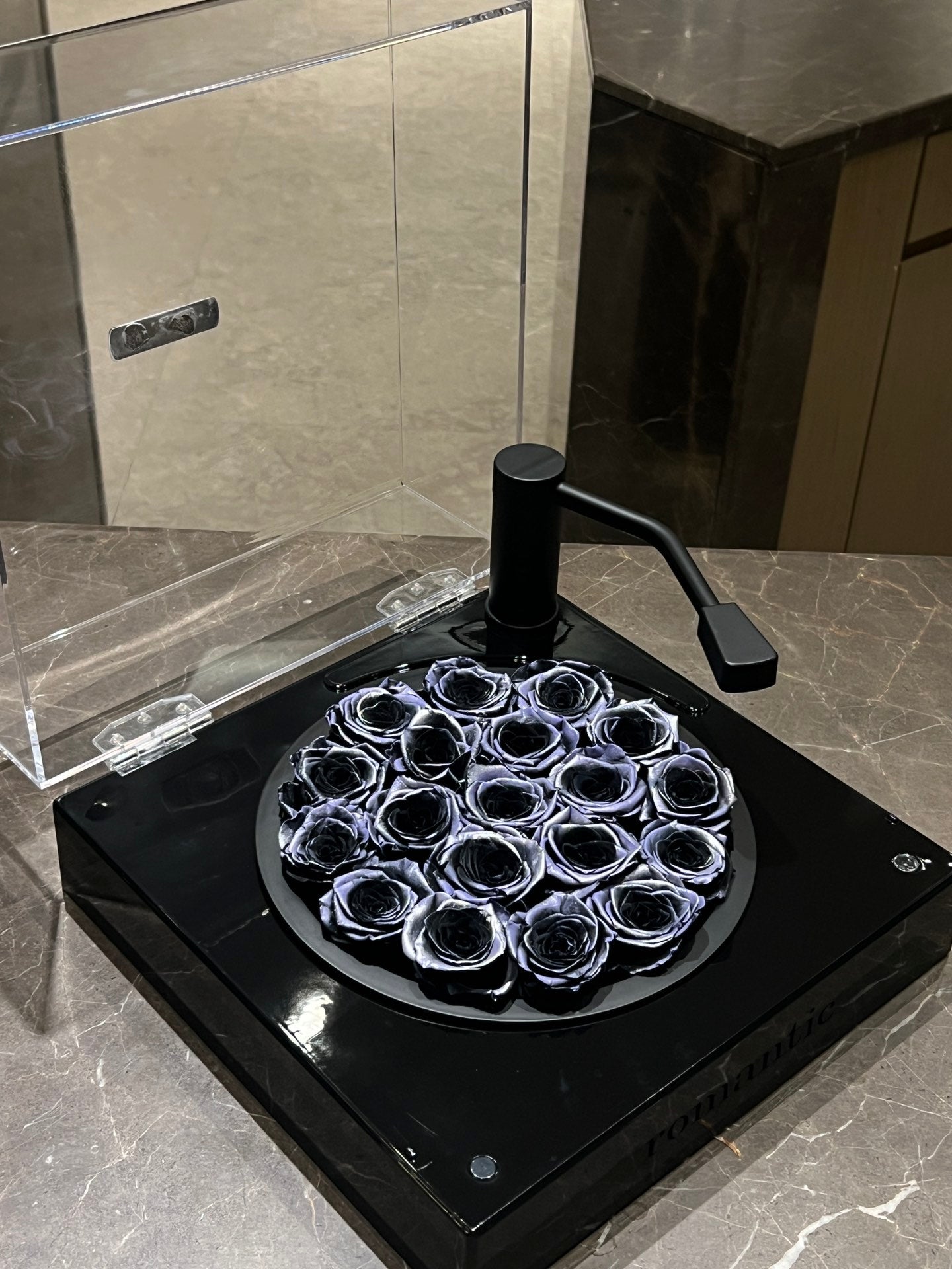 Luxury Eternal Rose in Heart Box with Bluetooth Speaker - Romantic Anniversary Gift