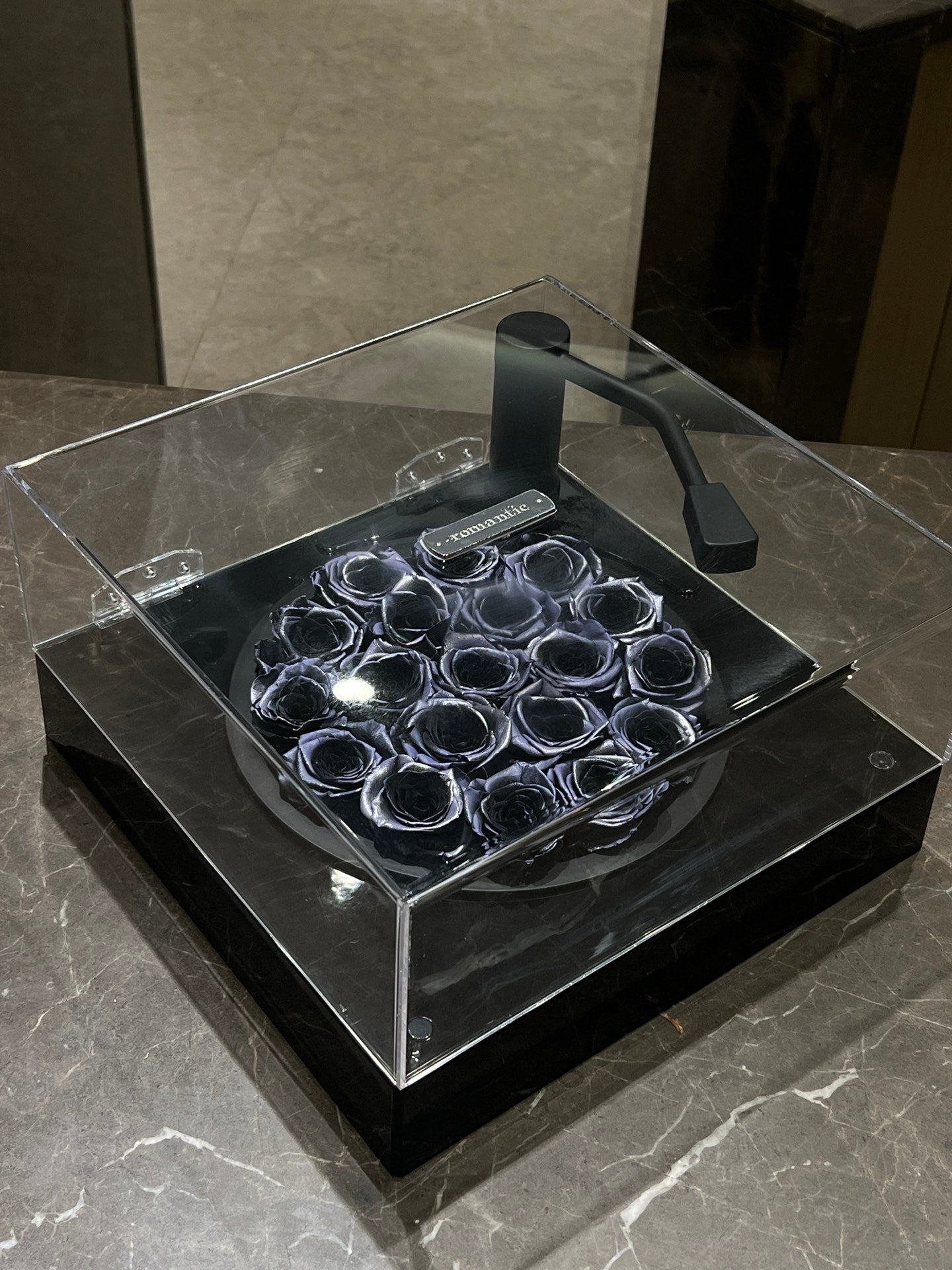 Luxury Eternal Rose in Heart Box with Bluetooth Speaker - Romantic Anniversary Gift