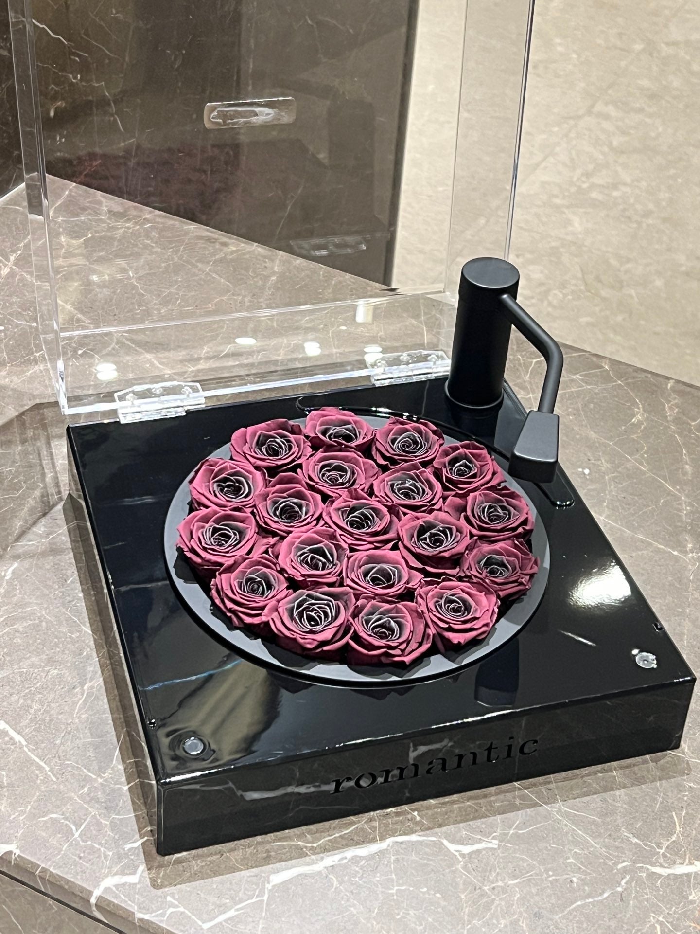 Everlasting Rose Heart Bluetooth Speaker - Eternal Love Musical Gift Box for Women